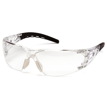 Pyramex Fyxate, Safety Glasses, Anti-Fog & Anti-Scratch, Clear Lens, Black Frame SB10210ST